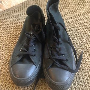 NEVER WORN all black converse